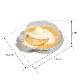 Couvercle plastique transparent pour coquille saint jacques aluminium - par 100