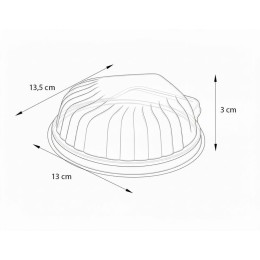 Couvercle pour coquille Saint Jacques aluminium ou plastique 12,5 cm - par 100
