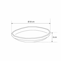 Plateau fruits de mer polystyrène rond blanc Ø 50 cm - par 20