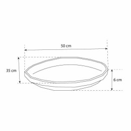 Plateau fruits de mer polystyrène ovale blanc 50 x 35 cm - par 30