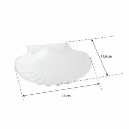 Coquille Saint Jacques vide plastique blanche 13 x 12,6 x 3 cm - par 100