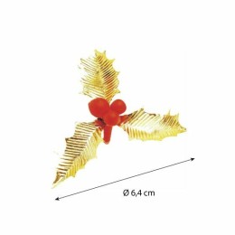 Décoration feuille de houx or ø 6,4 cm - par 100