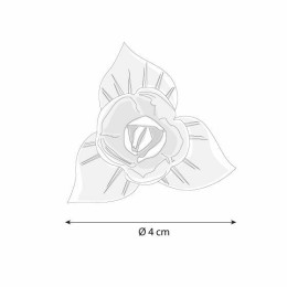 Décoration en azyme "Mini Rose" blanc, violet et rose Ø 4 cm - par 81