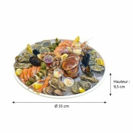 Plateau de fruits de mer en bagasse Ø 35 cm - par 50