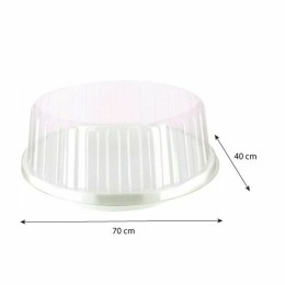 Couvercle plastique transparent pour plateau fruits de mer ovale 70 x 40 cm - par 30