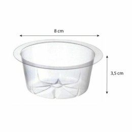 Moule aspic rond plastique  8 x 3,5 cm - par 100