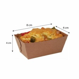 Moule de cuisson rectangulaire carton 8 x 4 x 4 cm - par 50