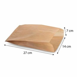 Sachet papier kraft brun 14 + 7 x 27 cm - par 1000