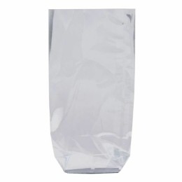 Sachet fond plastique argent 17 x 32 cm - par 100