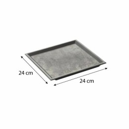Plateau effet ardoise noir 24 x 24 cm - par 10