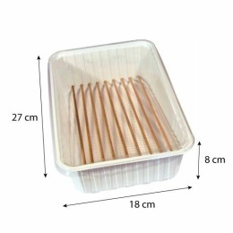 Barquette plastique blanche pour brochettes 2700 ml - par 320