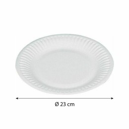 Assiette ronde carton blanche Ø 23 cm - par 100