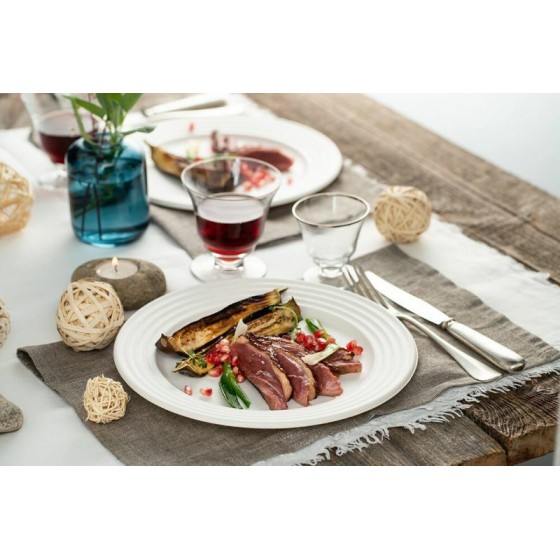 Assiette ronde en bagasse Wave Ø 26 cm - par 400 Assiette ronde en bagasse Wave Ø 26 cm - par 400