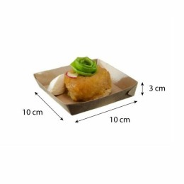 Assiette carrée carton refermable 10 x 10 x 3 cm - par 200