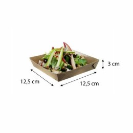 Assiette carrée carton refermable 12,5 x 12,5 x 3 cm - par 200