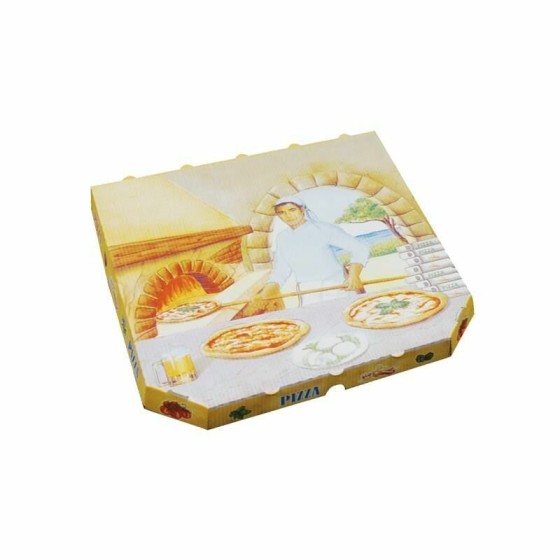 Boîte pizza à coins cassés 33 x 33 x 3 cm - par 100 Boîte pizza à coins cassés 33 x 33 x 3 cm - par 100