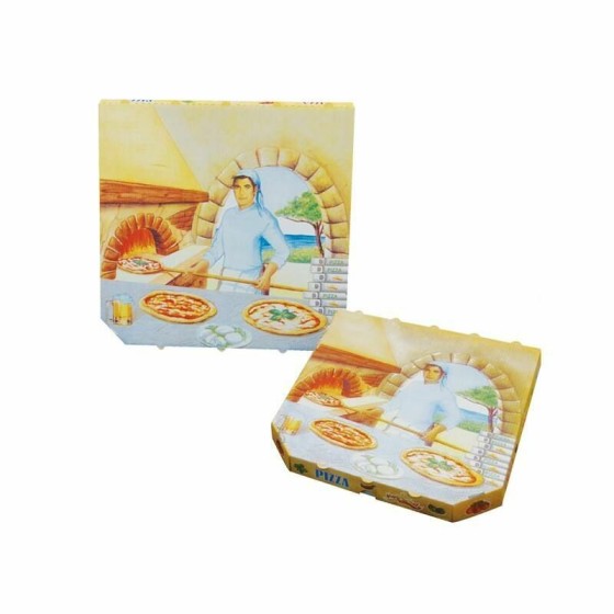 Boîte pizza à coins cassés 33 x 33 x 3 cm - par 100 Boîte pizza à coins cassés 33 x 33 x 3 cm - par 100