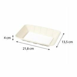 Barquette bagasse avec buvard 21,8 x 13,5 x 4 cm - par 300