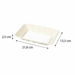 Barquette bagasse avec buvard 21,8 x 13,5 x 2,5 cm - par 300
