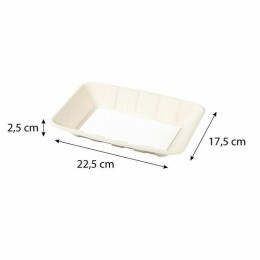 Barquette bagasse avec buvard 22,5 x 17,5 x 2,5 cm - par 250