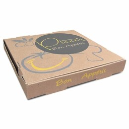 Boîtes à pizza à coins droits 26 X 26 X 3,5 cm - par 100