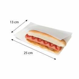 Sachet kraft ouvert sur 2 côtés blanc 25 x 13 cm - par 100