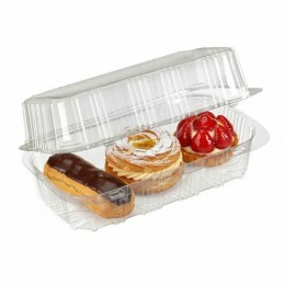 Boîte plastique transparente avec couvercle Patipack 22,5 x 7,9 x 7,5 cm - par 200
