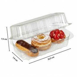 Boîte plastique transparente avec couvercle Patipack 22,5 x 7,9 x 7,5 cm - par 200