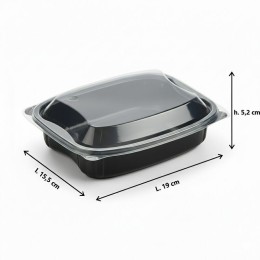 Barquette plastique noire Bistro 900 ml - par 20