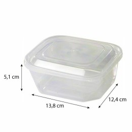 Barquette plastique transparente avec couvercle 500 ml - par 420