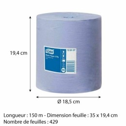 Bobine essuyage bleu Tork Reflex™ à dévidoir central - par 6