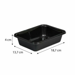 Barquette plastique CPET noire scellable 650 ml - par 500
