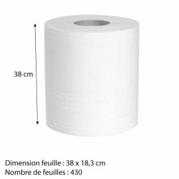 Bobine essuyage bleu à dévidoir central - par 6