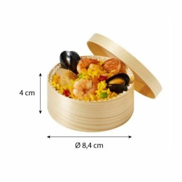 Boîte ronde en bois avec papier cuisson 150 ml - par 300