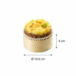 Boîte ronde en bois avec couvercle et papier cuisson 250 ml - par 200