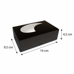 Boîte noire avec fenêtre 14 x 9,5 x 4,5 cm - par 50