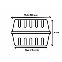 Boîte plastique transparente avec couvercle Patipack 19,1 x 11,5 x 8 cm - par 400