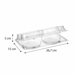 Boîte plastique transparente 2 tartelettes Patipack - par 260