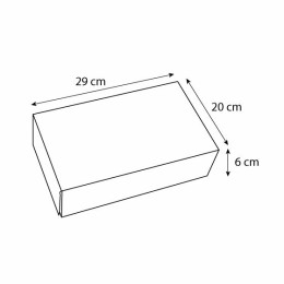 Boîte traiteur carton blanche 29 x 20 x 6 cm - par 25