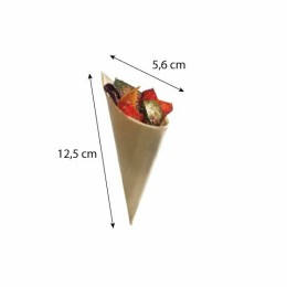 Verrine bois cône 12,5 x 5,6 cm - par 100