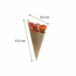Verrine bois cône 15,5 x 6,5 cm - par 100