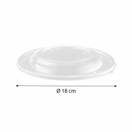 Couvercle plastique transparent pour saladier plastique noir 750 ml - par 360