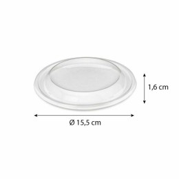 Couvercle plastique transparent pour saladier plastique noir Bowlipack 750 ml - par 20