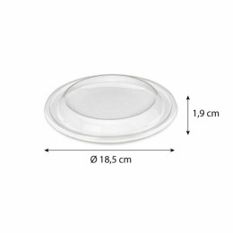 Couvercle plastique transparent pour saladier plastique noir Bowlipack 1000 et 1300 ml - par 20