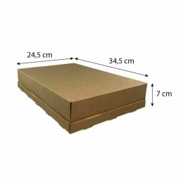 Boîte de transport pour assiettes refermables carton 34,5 x 24,5 x 7 cm - par 100