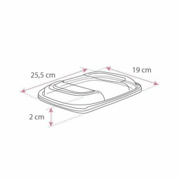 Couvercle plastique transparent pour barquette plastique noire Cookipack 1250 ml - par 320