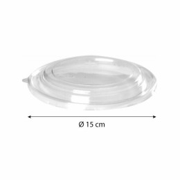 Couvercle plastique transparent pour bol salade rond kraft brun 500 et 780 ml - par 50