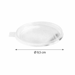 Couvercle pour pot plastique transparent renforcé 250 ml - par 1000