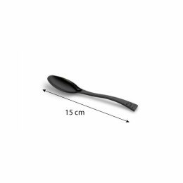 Cuillère à café réutilisable plastique noire 15 cm - par 40