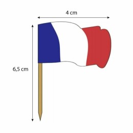 Pique drapeau français bois 6,5 cm - par 144